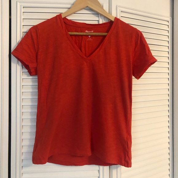 Madewell Cotton V-Neck Tee - Picture 1 of 3